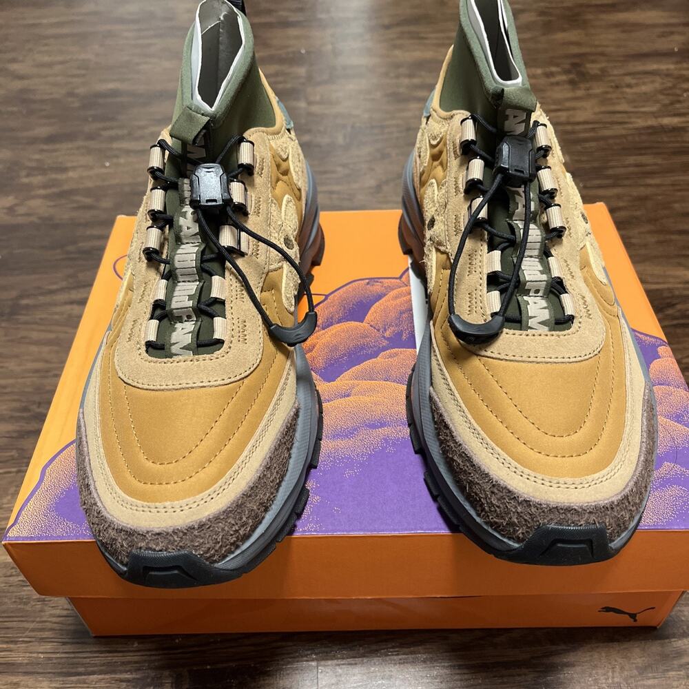 Size 10- PUMA Men’s Nano Pam Perks & Mini Mid BIO/VERSE Brown Hiking 387037 - Picture 4 of 11